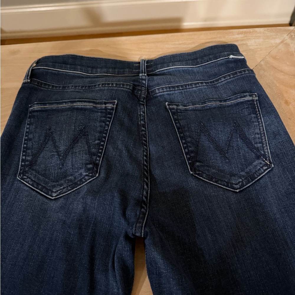 MOTHER Dark Indigo Skinny Jeans